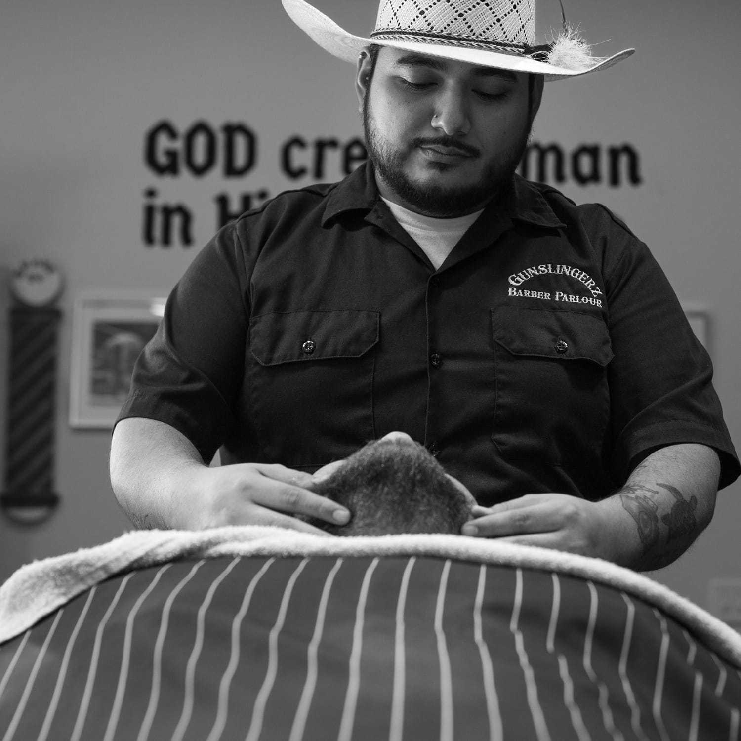 Portrait of Franco, a professional stylist at Gunslingerz: An Old-Fashioned Barber Parlour, showcasing their expertise and style.
